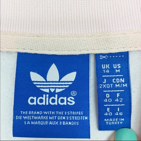 Adidas | Pastel Rose Track Jacket Floral Pink M - Picture 6 of 7